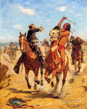  western Oil Painting - western American Indians 34